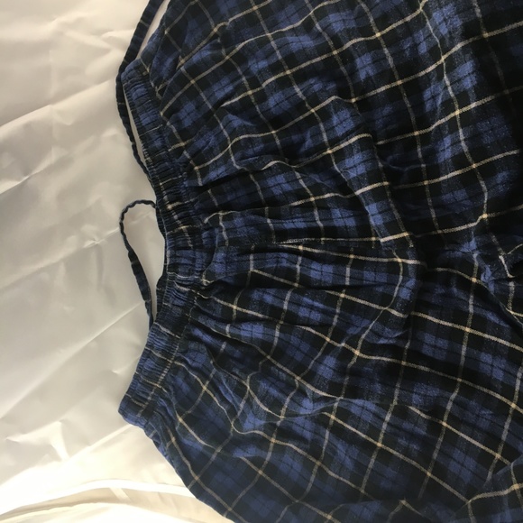 Stafford Sleepwear Blue Plaid Mens Flannel Pajamas - Picture 5 of 5